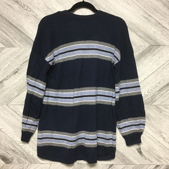Democracy | Striped Girlfriend Cardigan Sweater M - Picture 6 of 7